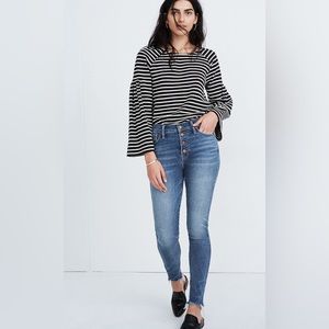 Madewell Petite 10" High-Rise Skinny Jeans in Cordova Wash: Button-Front Edition